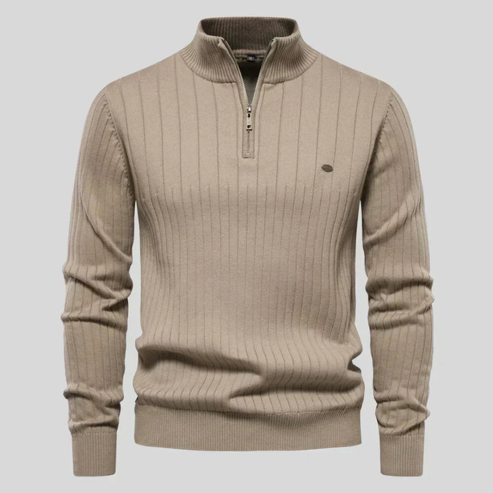 Martin – Elegantní Svetr se Zipem u Krku