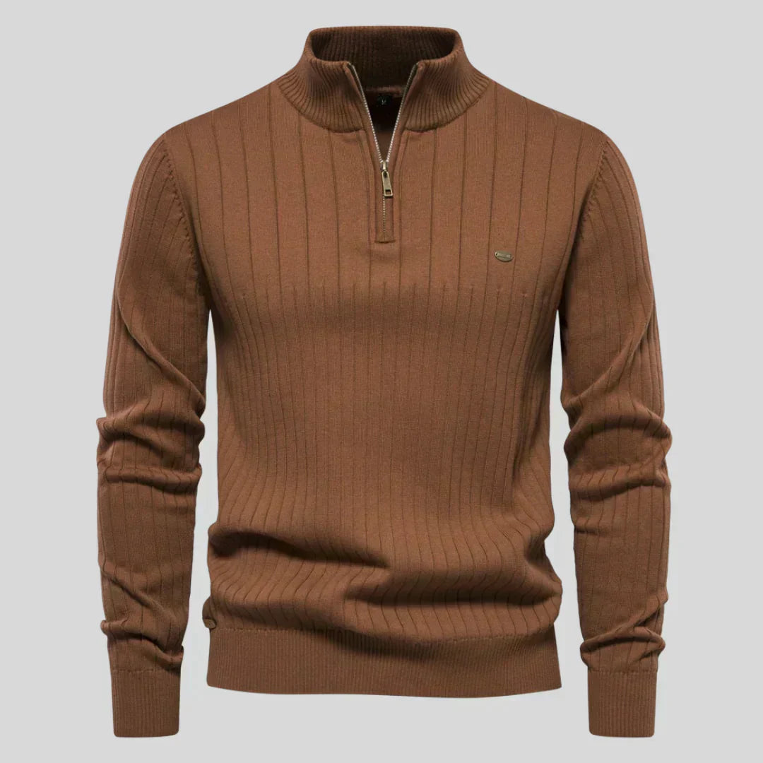 Martin – Elegantní Svetr se Zipem u Krku