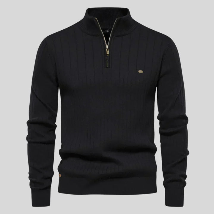 Martin – Elegantní Svetr se Zipem u Krku