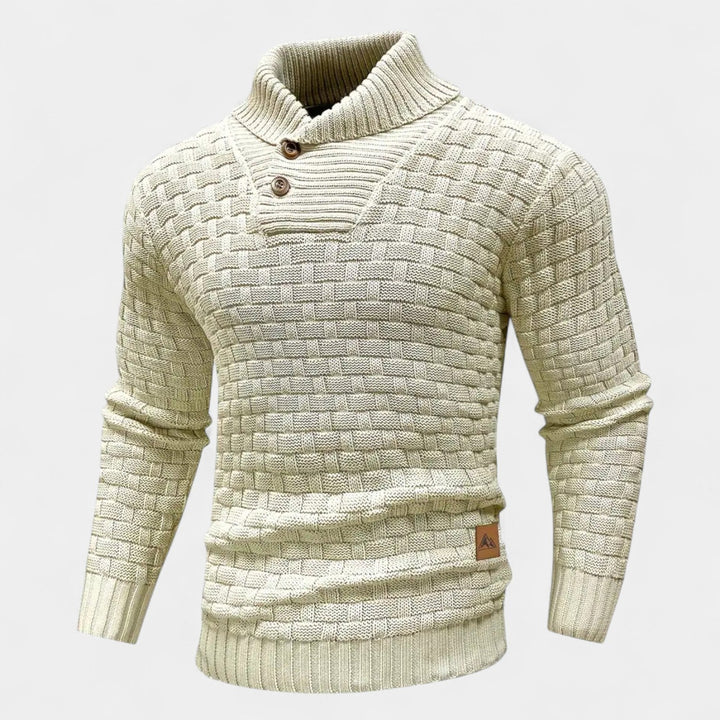 Elías – Stylový svetr s rolákem a knoflíky