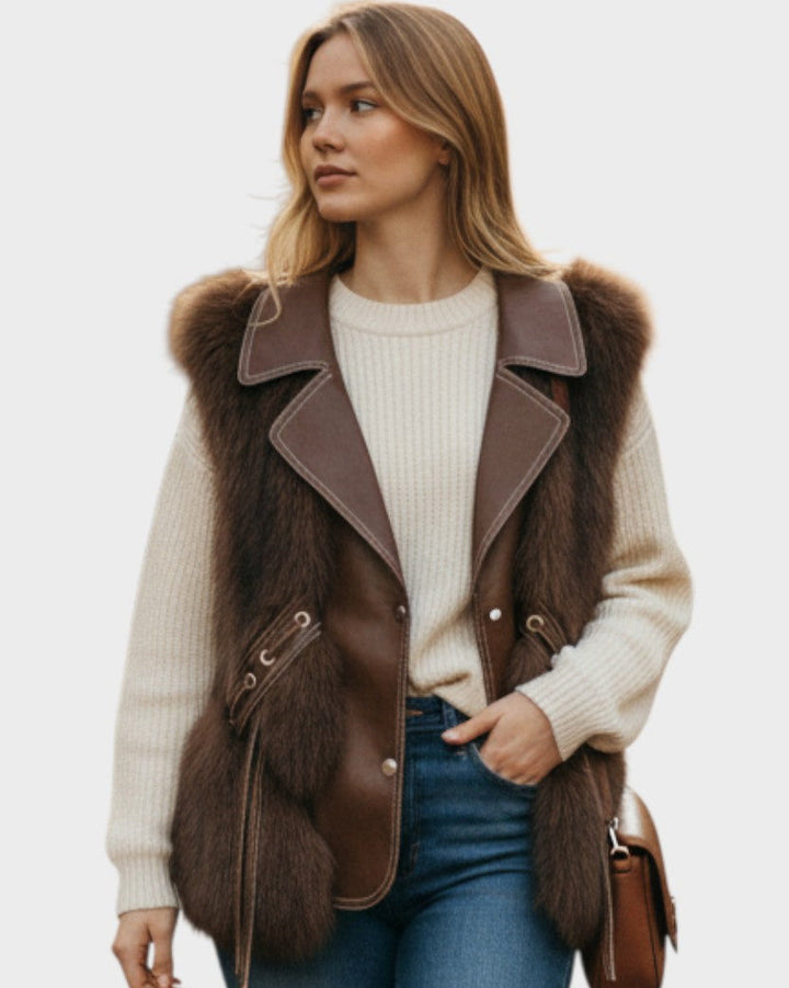 Alina™ kožená vesta – Stylová a nadčasová