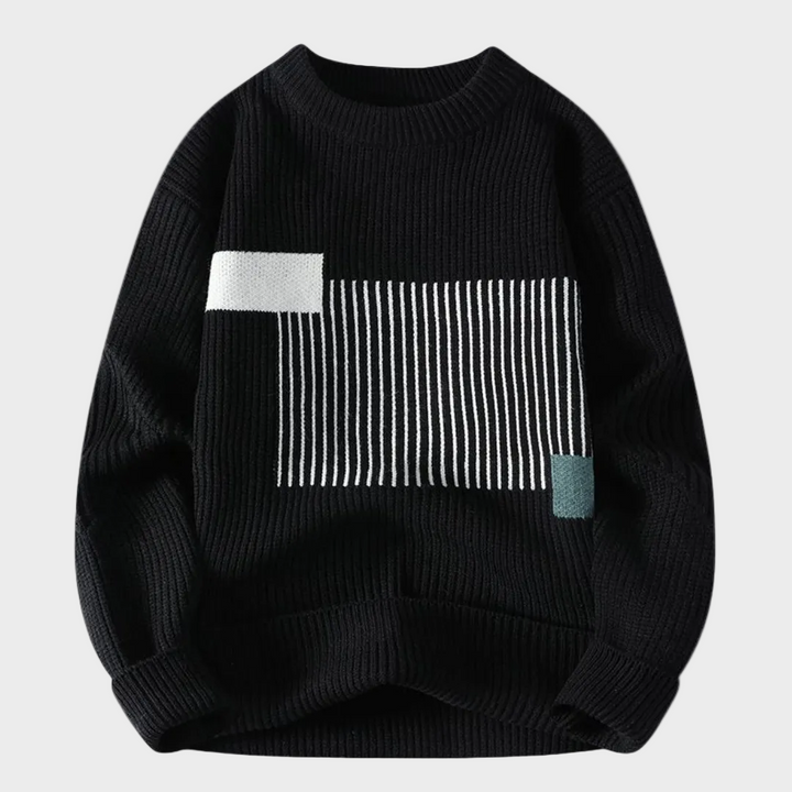 Svetr s Geometrickým Blokem Barev