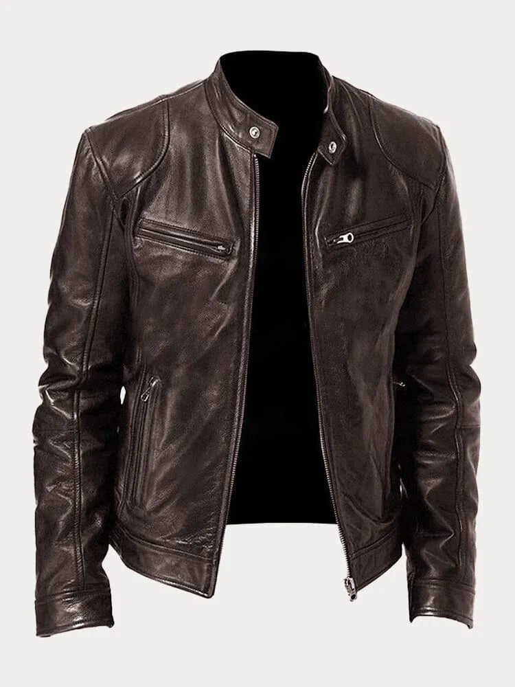 Viktor – Casual Kožená Bunda Nadčasový Design