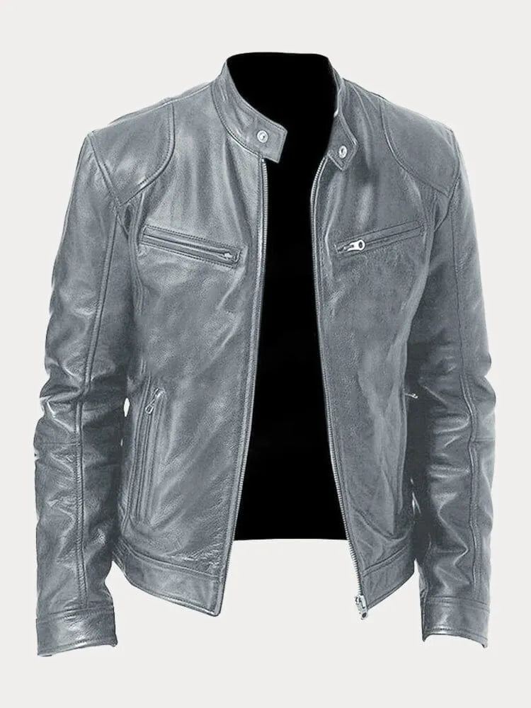 Viktor – Casual Kožená Bunda Nadčasový Design