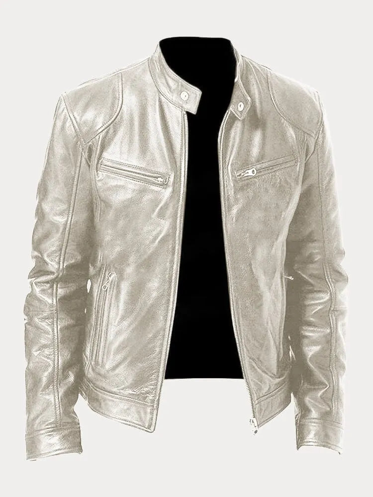 Viktor – Casual Kožená Bunda Nadčasový Design