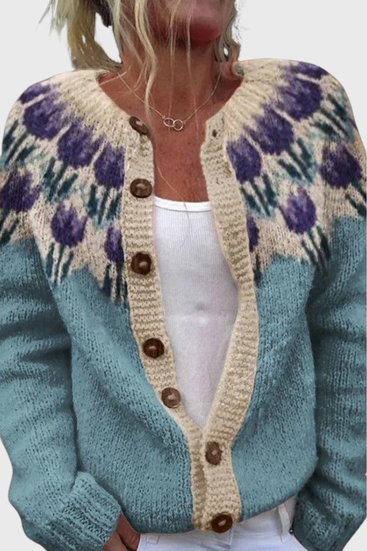Keysha - Květinový cardigan