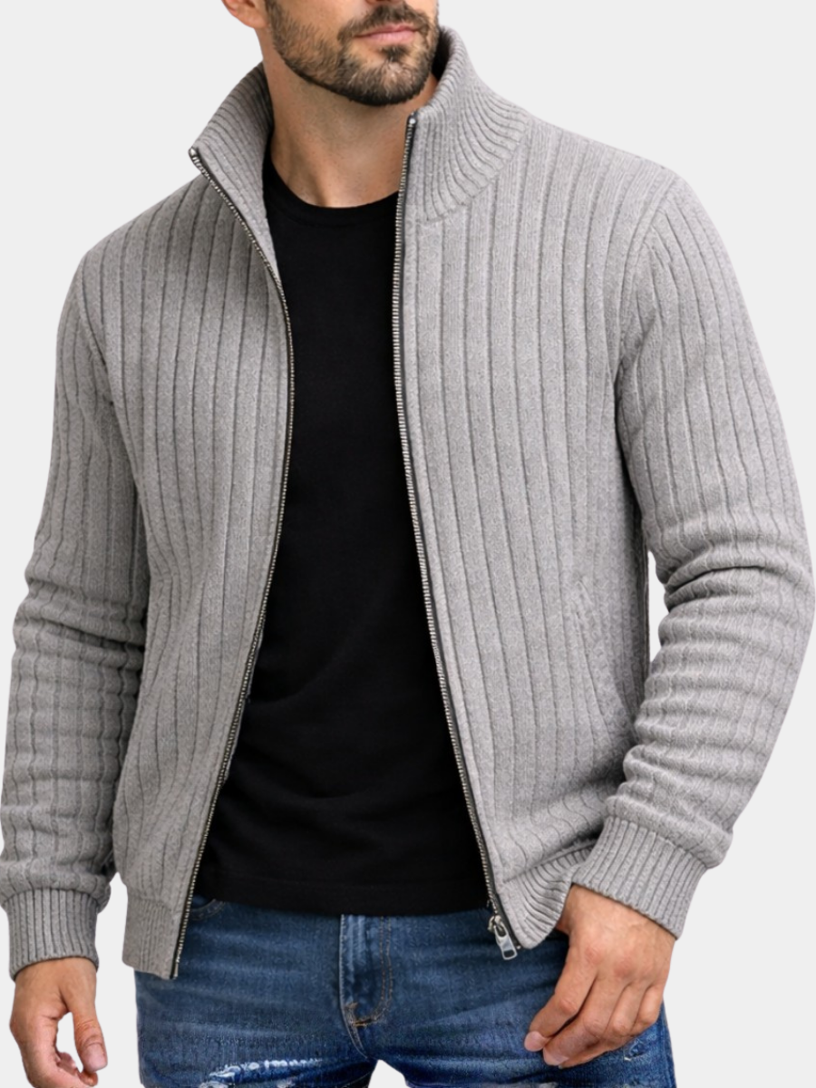 Tiberius™ – Elegantní cardigan se zipem