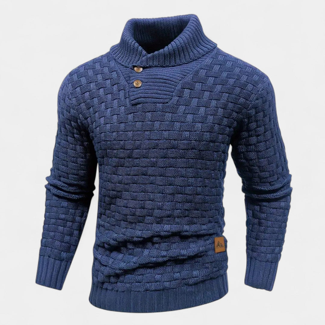 Elías – Stylový svetr s rolákem a knoflíky