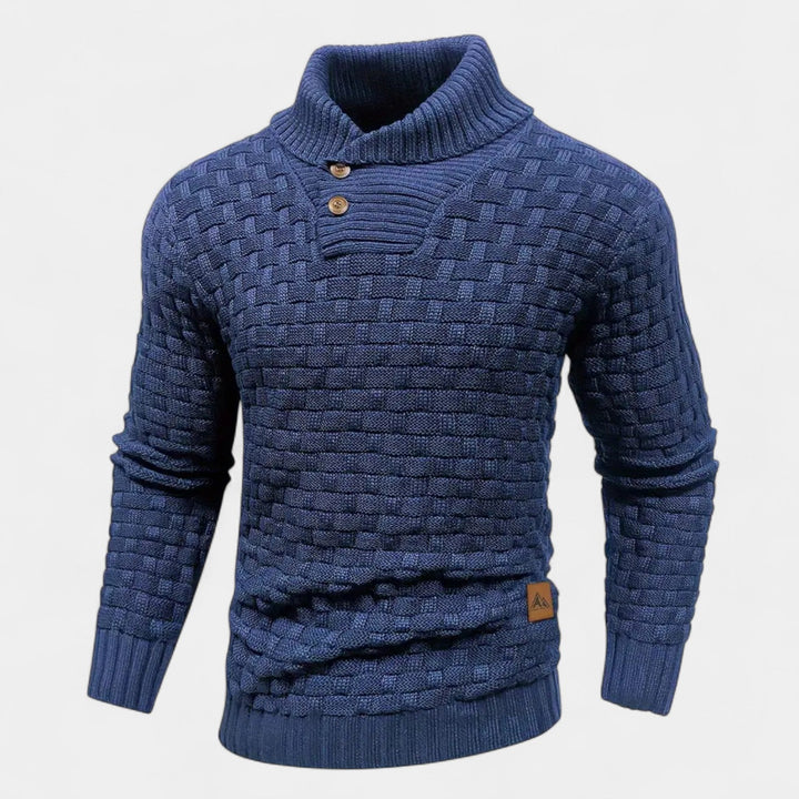 Elías – Stylový svetr s rolákem a knoflíky