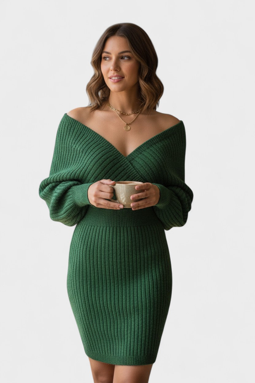 Klara™ | Elegantní zavinovací šaty s V-výstřihem